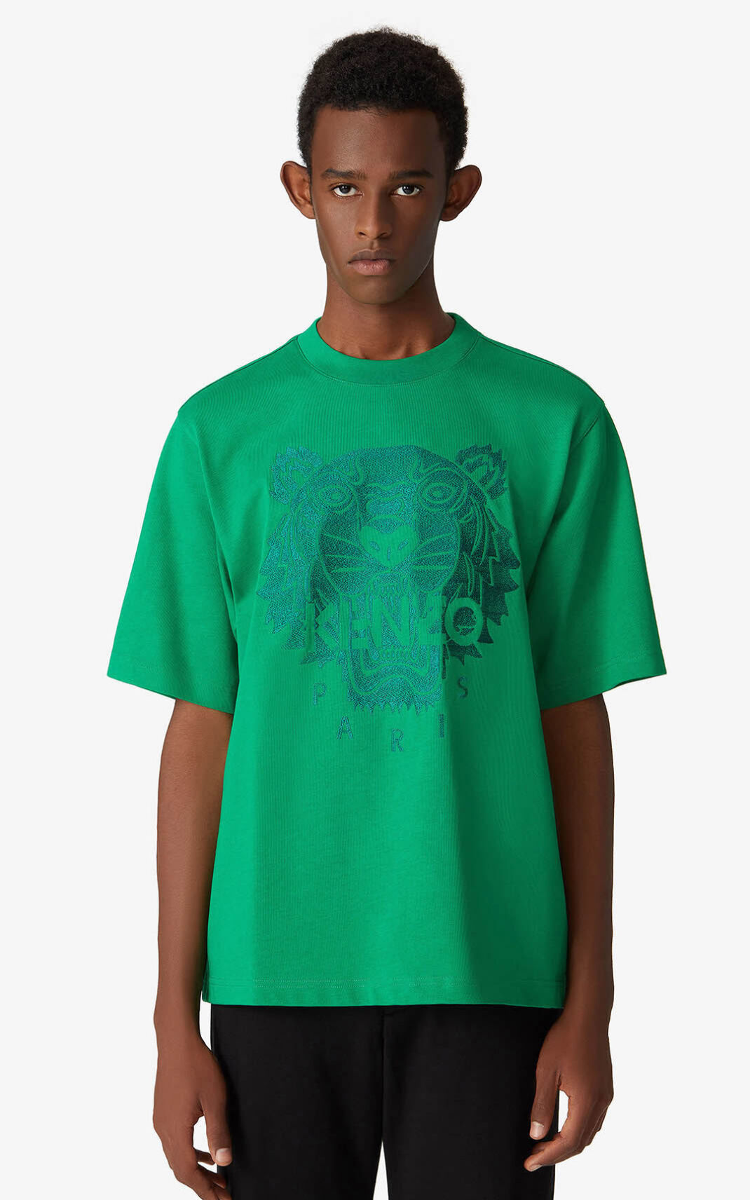 Kenzo Oversize Tiger T-shirts Herre - Grøn DK-973814